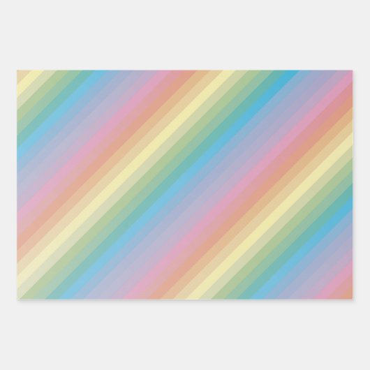 Gradiënt Regenboogstrepen en Schattige Regenboogpa Inpakpapier Vel (Voorkant)