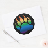 Gradiënt Regenboogvlag Kay Beer Paw/Klaw - Sticker (Envelop)