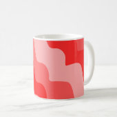 Gradiënt rode golvende oceaangolven koffiemok (Voorkant rechts)