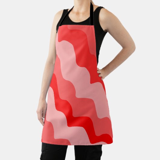 Gradiënt rode golvende oceaangolven schort (Insitu)