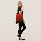 Gradiënt rode grijze polka-punten afdrukken abstra tote bag (Op model)