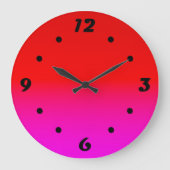 gradiënt rood roze, sjaal, rood, roze grote klok (Voorkant)