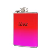 gradiënt rood roze, sjaal, rood, roze heupfles (Links)