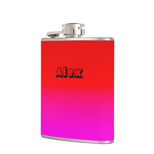 gradiënt rood roze, sjaal, rood, roze heupfles (Links)