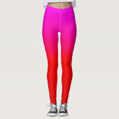 gradiënt rood roze, sjaal, rood, roze leggings (Voorkant)