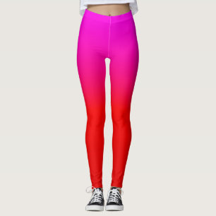 gradiënt rood roze, sjaal, rood, roze leggings