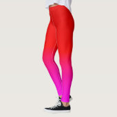 gradiënt rood roze, sjaal, rood, roze leggings (Links)