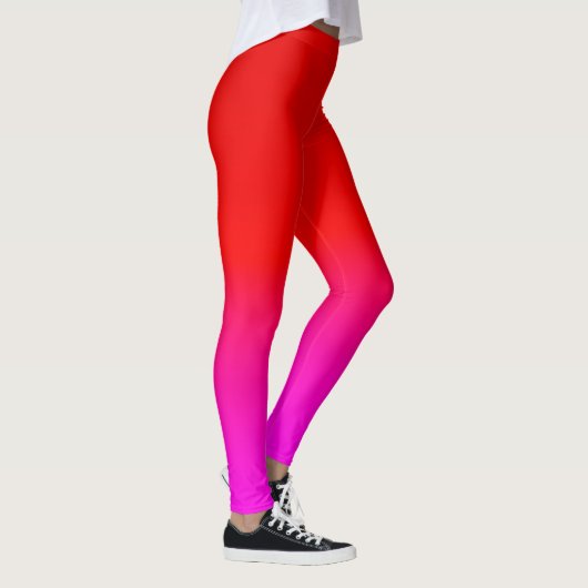 gradiënt rood roze, sjaal, rood, roze leggings (Rechts)