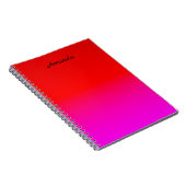 gradiënt rood roze, sjaal, rood, roze notitieboek (Rechterzijde)