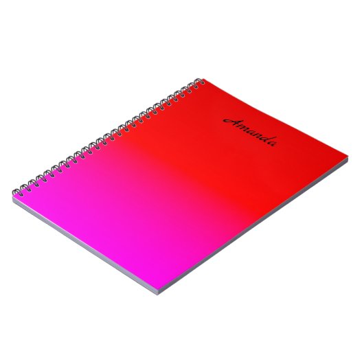 gradiënt rood roze, sjaal, rood, roze notitieboek (Linkerzijde)