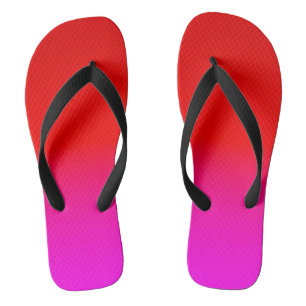 gradiënt rood roze, sjaal, rood, roze teenslippers