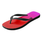 gradiënt rood roze, sjaal, rood, roze teenslippers (Schuin)