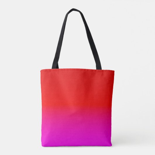 gradiënt rood roze, sjaal, rood, roze tote bag (Achterkant)