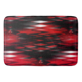 Gradiënt rood tot zwart fonds dat abstracte zigzag badmat