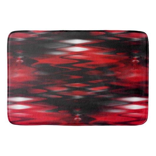 Gradiënt rood tot zwart fonds dat abstracte zigzag badmat (Voorkant)