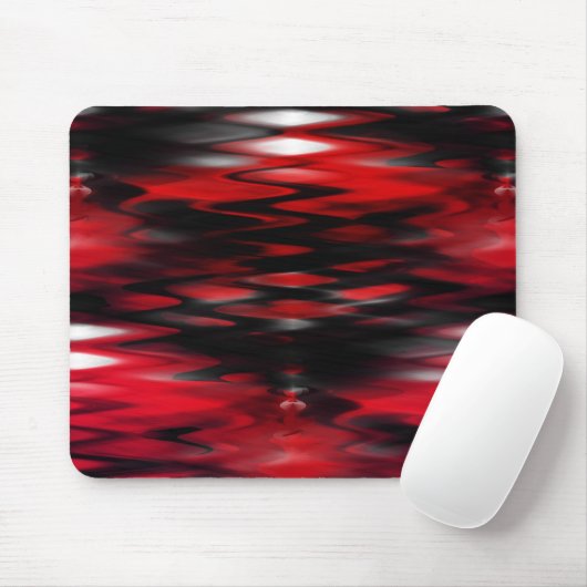 Gradiënt rood tot zwart fonds dat abstracte zigzag muismat (Met muis)