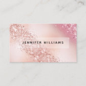 Gradiënt Roos Gold Glitter Modern Elegant Salon Visitekaartje (Voorkant)