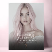 Gradient Roos Goud Memorial Poster met Kruis