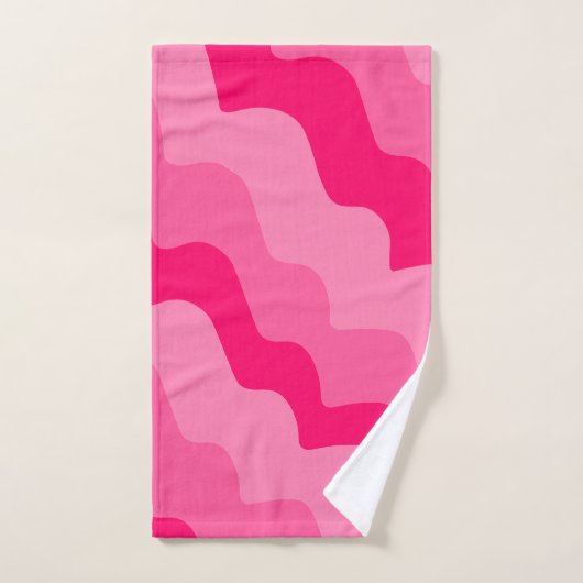 Gradiënt roze golvende oceaangolven bad handdoek (Handdoek)