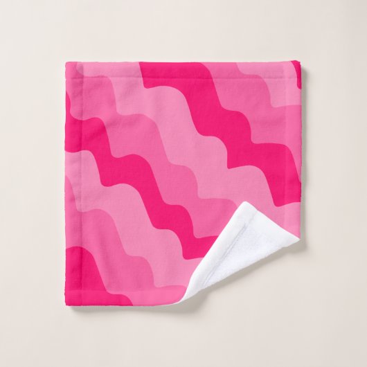 Gradiënt roze golvende oceaangolven bad handdoek (Wasdoekje)