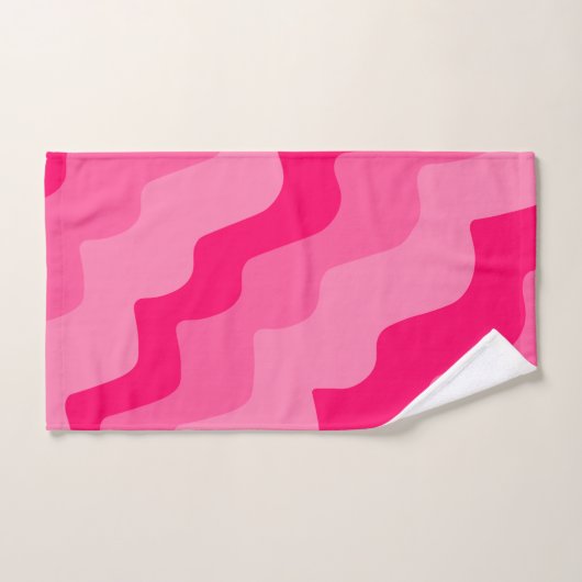 Gradiënt roze golvende oceaangolven bad handdoek (Handdoek)