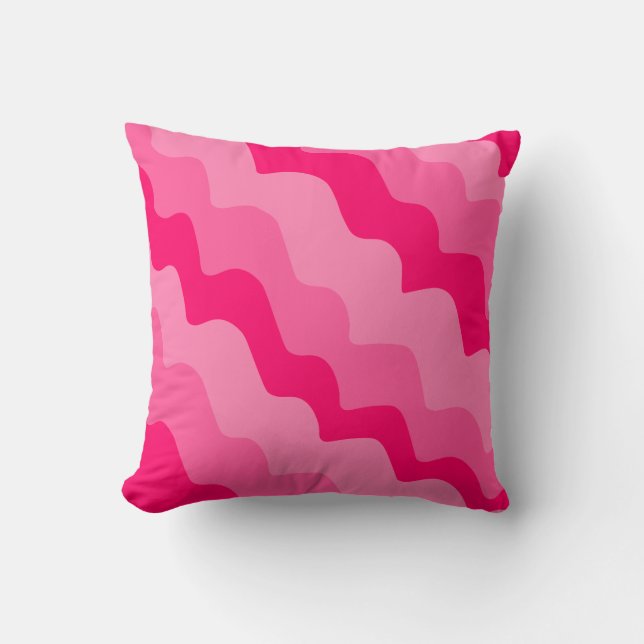 Gradiënt roze golvende oceaangolven kussen (Voorkant)