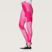 Gradiënt roze golvende oceaangolven leggings (Links)