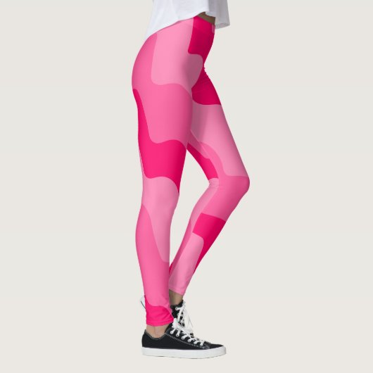 Gradiënt roze golvende oceaangolven leggings (Rechts)