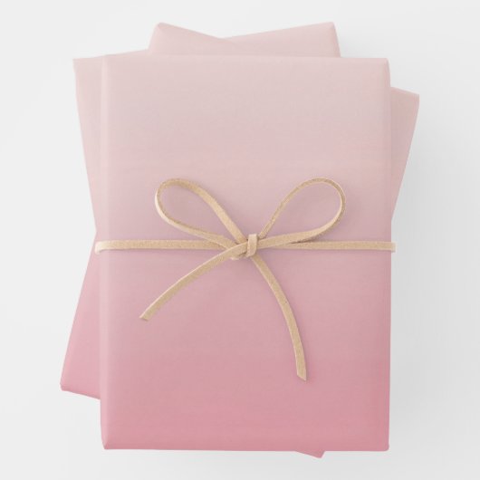 Gradiënt Roze Minimalistisch Inpakpapier Vel (In situ)