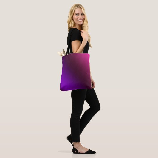 Gradiënt, roze paars tote bag (Op model)