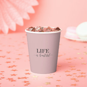 Gradiënt Roze Partij Cups Wegwerp Koffie Cups Papieren Bekers