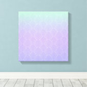 Gradiënt Schaal Patroon - Zeemeermin Staart Canvas Afdruk (Insitu (Houten vloer))