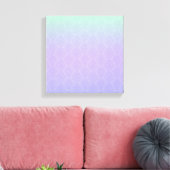 Gradiënt Schaal Patroon - Zeemeermin Staart Canvas Afdruk (Insitu (Woonkamer))