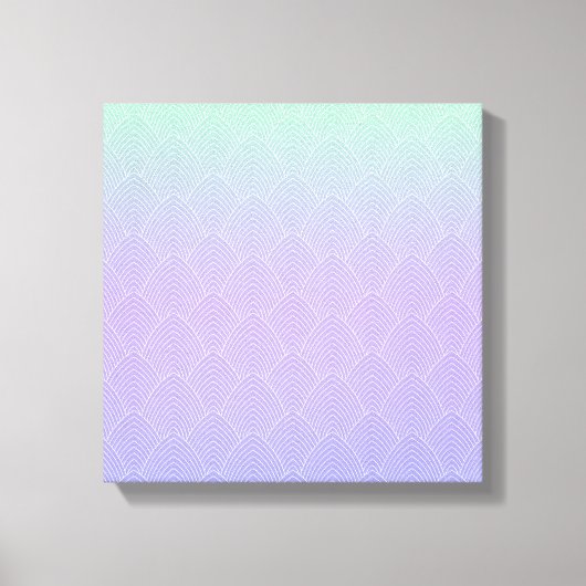 Gradiënt Schaal Patroon - Zeemeermin Staart Canvas Afdruk (Voorkant)