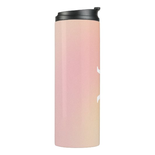 Gradiënt Script Monogram Thermal Tumbler Thermosbeker (Gedraaid links)