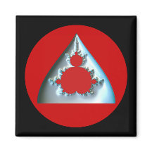 Gradient Silver Mandelbrot in rode cirkel