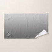 Gradiënt Silver met Aangepast monogram Bad Handdoek (Handdoek)