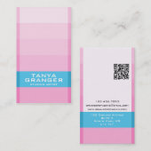 Gradiënt staal - Roze Visitekaartje (Voorkant / Achterkant)