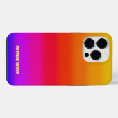 Gradiënt Streep Monogram iPhone Hoesje (Achterkant horizontaal)