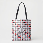 Gradiënt Suit Kaart Monogram Tote Bag (Voorkant)