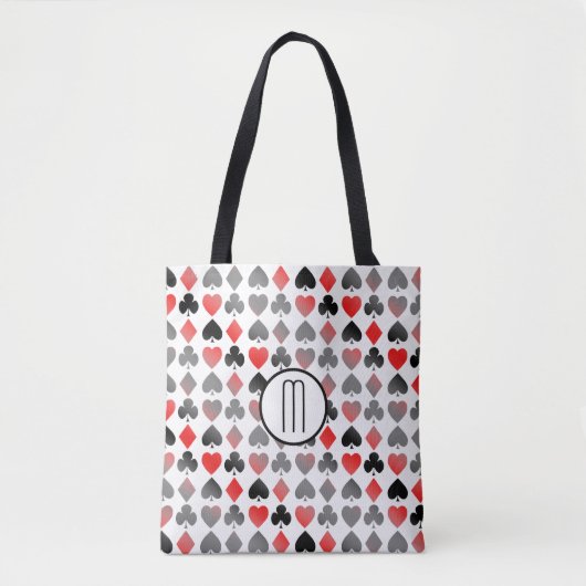 Gradiënt Suit Kaart Monogram Tote Bag (Voorkant)