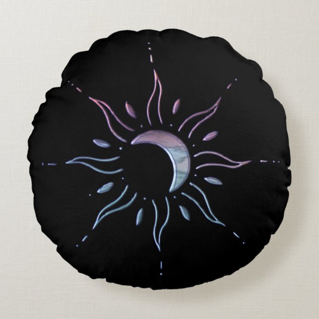 Gradient Sun Rond Kussen (Voorkant)