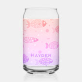 Gradient Sunset Vis Patroon Modern Gepersonaliseer Blikvorm Glas (Links)