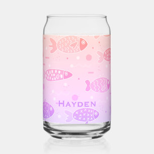 Gradient Sunset Vis Patroon Modern Gepersonaliseer Blikvorm Glas