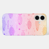 Gradient Sunset Vis Patroon Modern Gepersonaliseer Case-Mate iPhone Case (Achterkant (horizontaal))