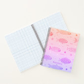 Gradient Sunset Vis Patroon Modern Gepersonaliseer Notitieboek (Binnen)