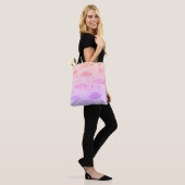 Gradient Sunset Vis Patroon Modern Gepersonaliseer Tote Bag (Op model)