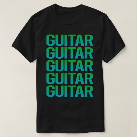 Gradiënt tekstgitarist t-shirt (Design voorkant)
