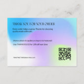 Gradient Thank You Card with Logo & QR Bedankkaart (Achterkant)