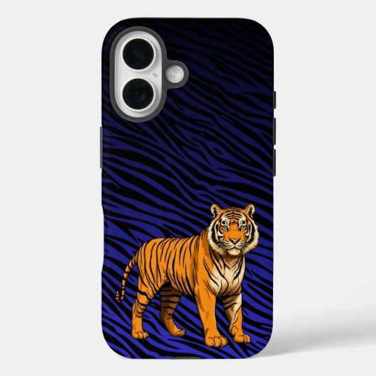 Gradient Tiger Pattern with Tiger  Case-Mate iPhone Case (Achterkant)